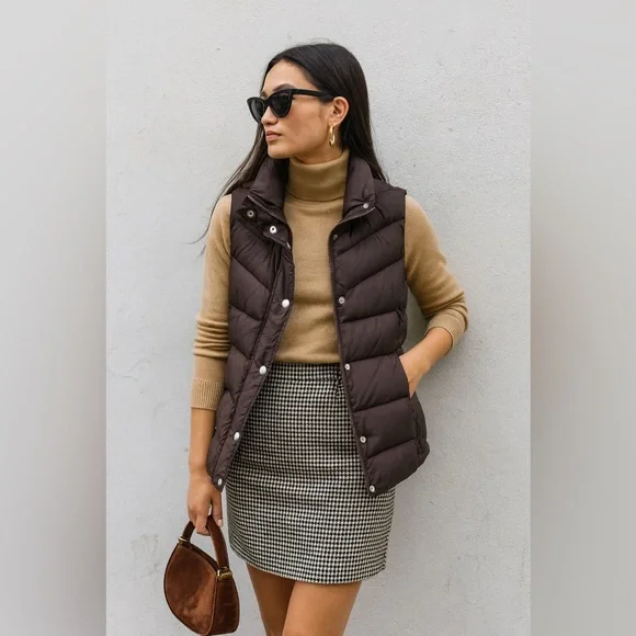 J. Crew Brown Puffer Vest - Picture 7 of 9